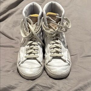 Nike White High-Top Athletic Shoes